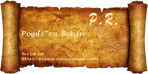 Pogács Robin névjegykártya
